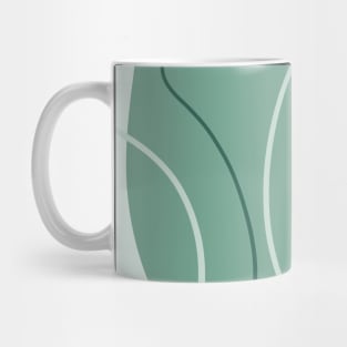 Light Green Geometric Art Shapes and Lines Mug